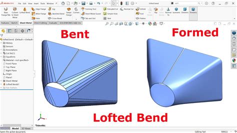 solidworks sheet metal lofted bend|sheet metal cad exercises.